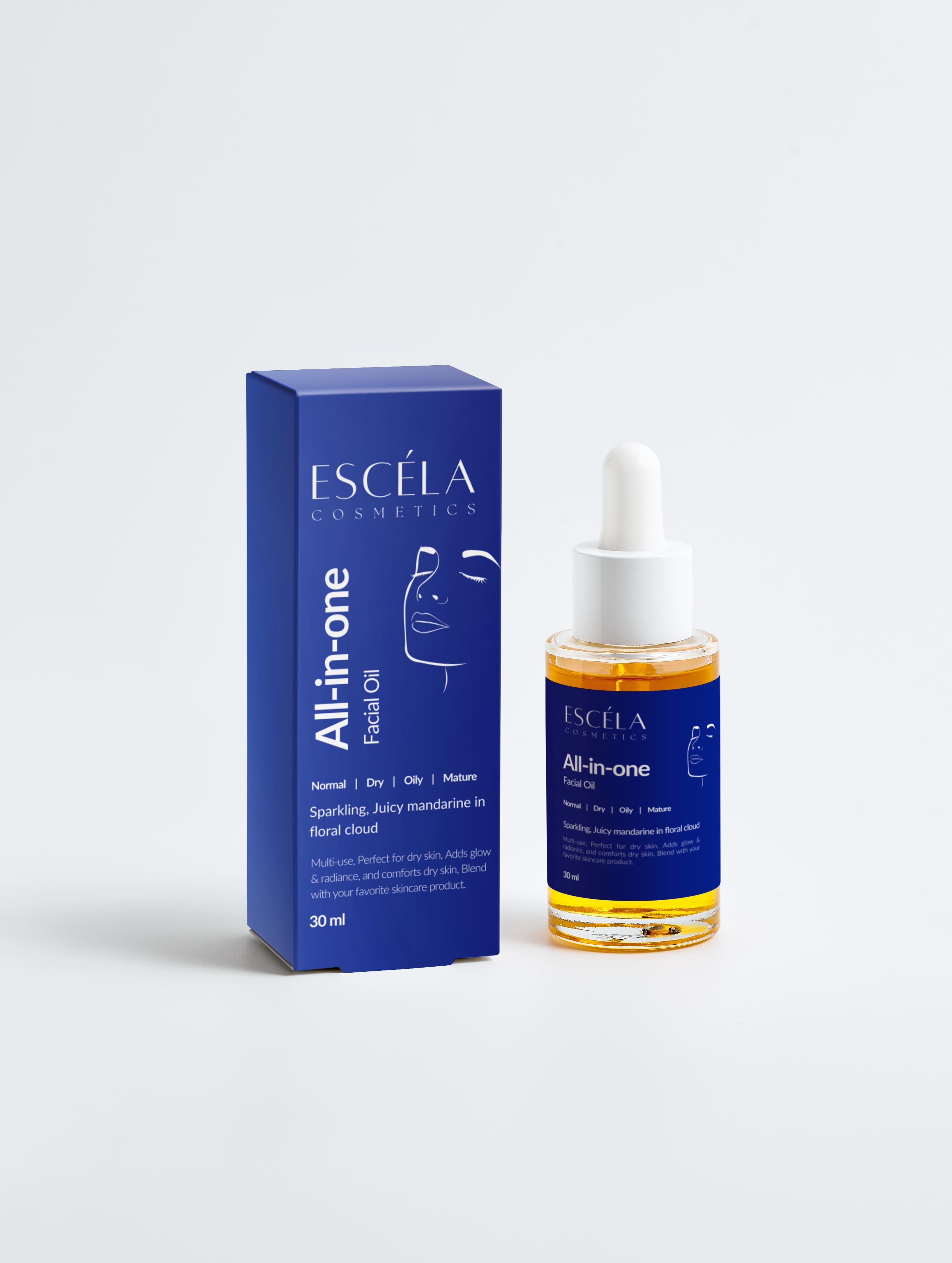Facial Oil All-In-One | Hydrates & Energizes Skin | Escéla