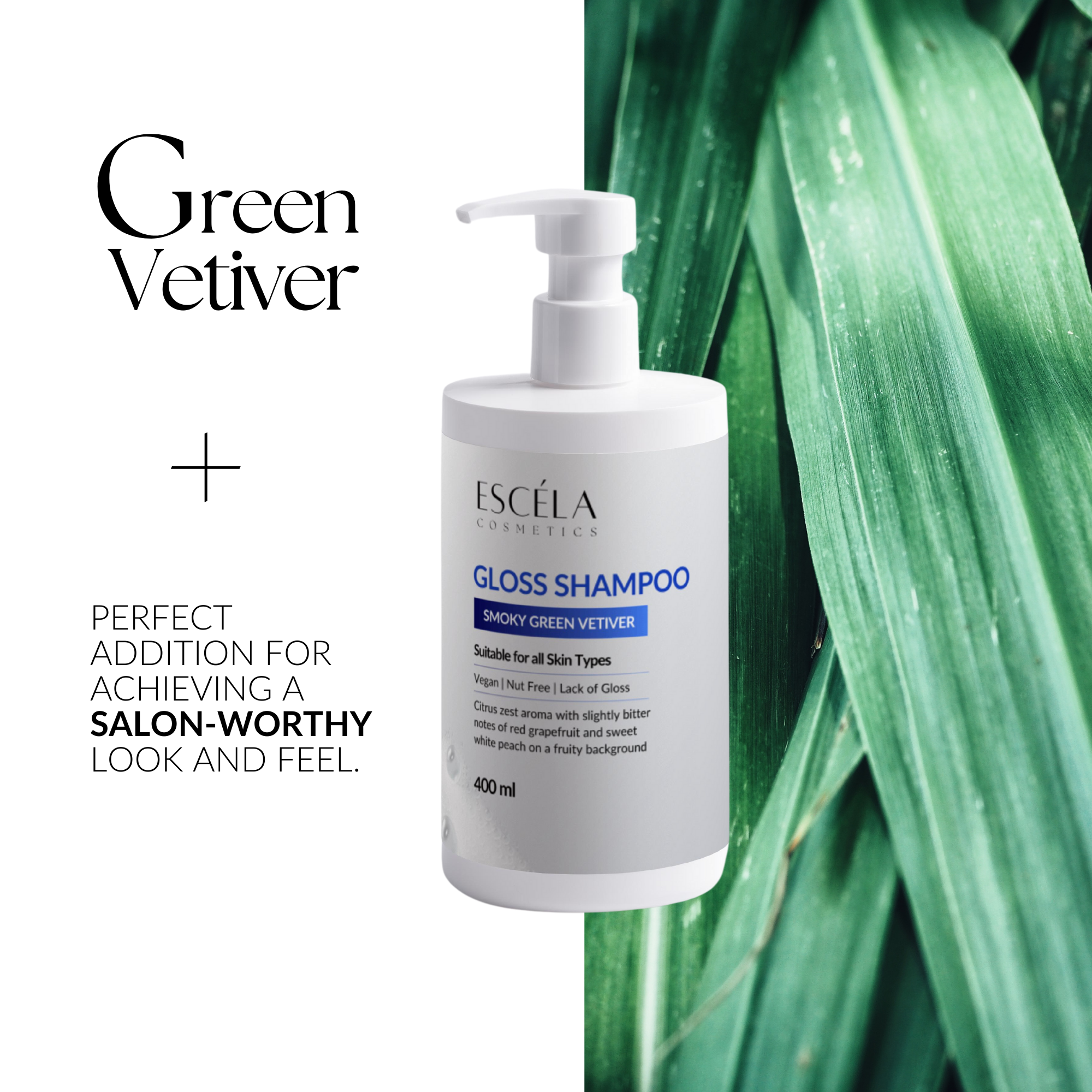 Gloss Shampoo, Smoky Green Vetiver 