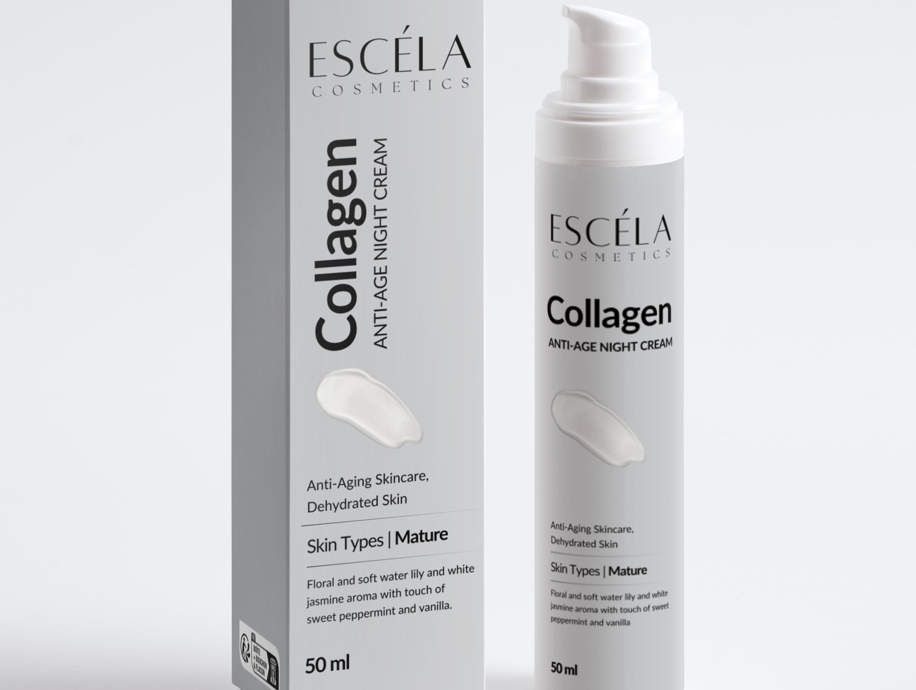 Collagen Anti-Age Night Cream - Escéla Cosmetics